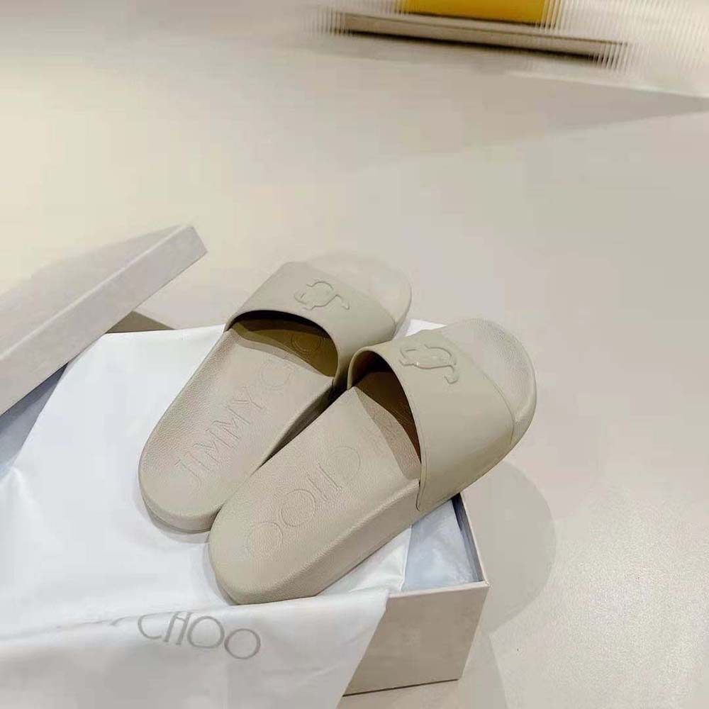 Jimmy Choo Women Port/F Barley Rubber Slides with JC Monogram - image 6