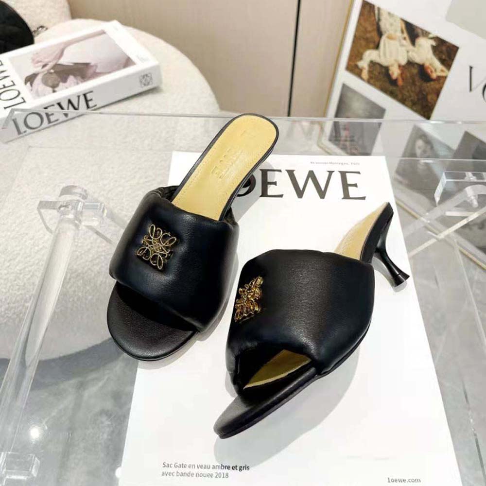 Loewe Women Anagram Padded Mule in Lambskin-Black - image 6