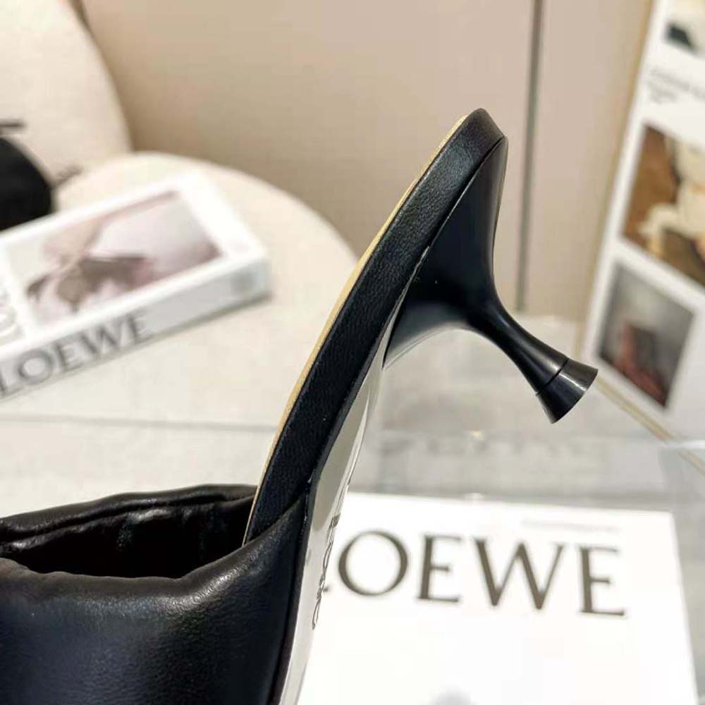 Loewe Women Anagram Padded Mule in Lambskin-Black - image 10