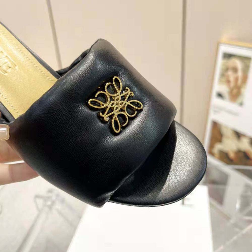 Loewe Women Anagram Padded Mule in Lambskin-Black - image 9