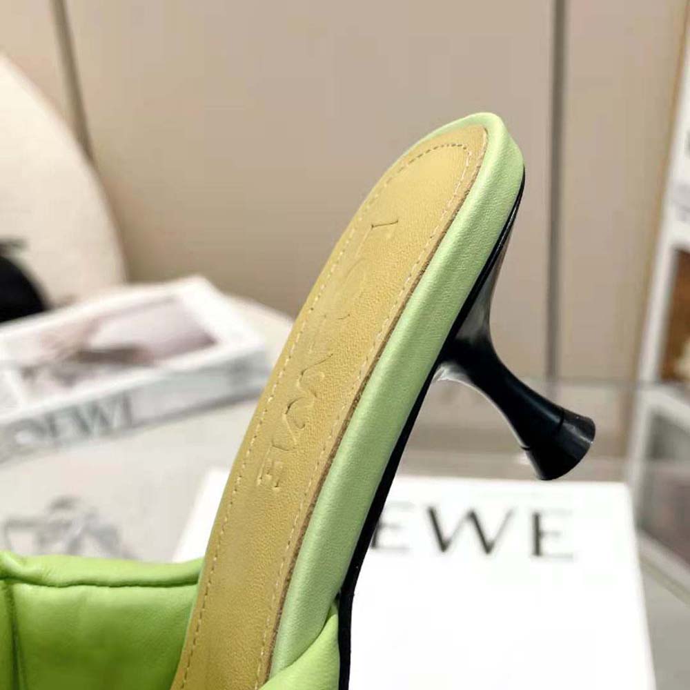 Loewe Women Anagram Padded Mule in Lambskin-Green - image 10