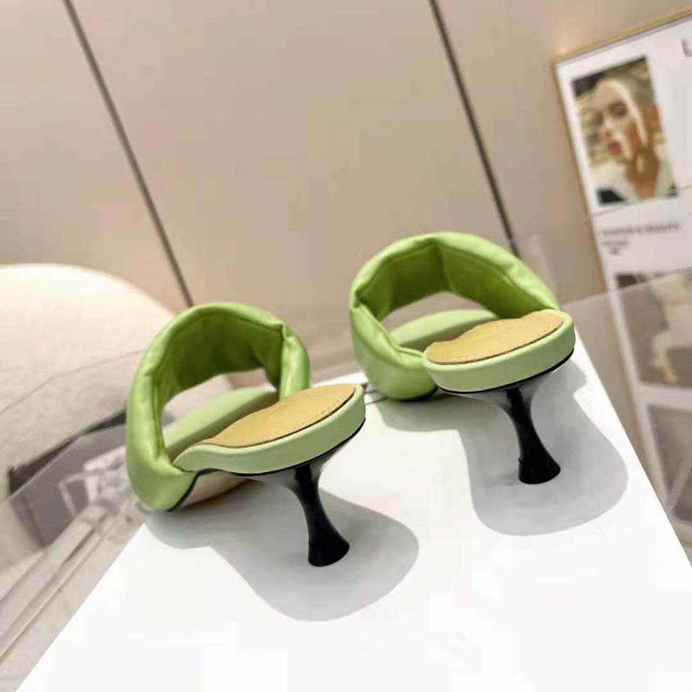 Loewe Women Anagram Padded Mule in Lambskin-Green - image 9