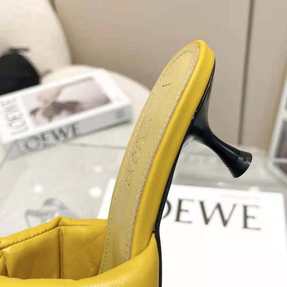 Loewe Women Anagram Padded Mule in Lambskin-Orange - image 8