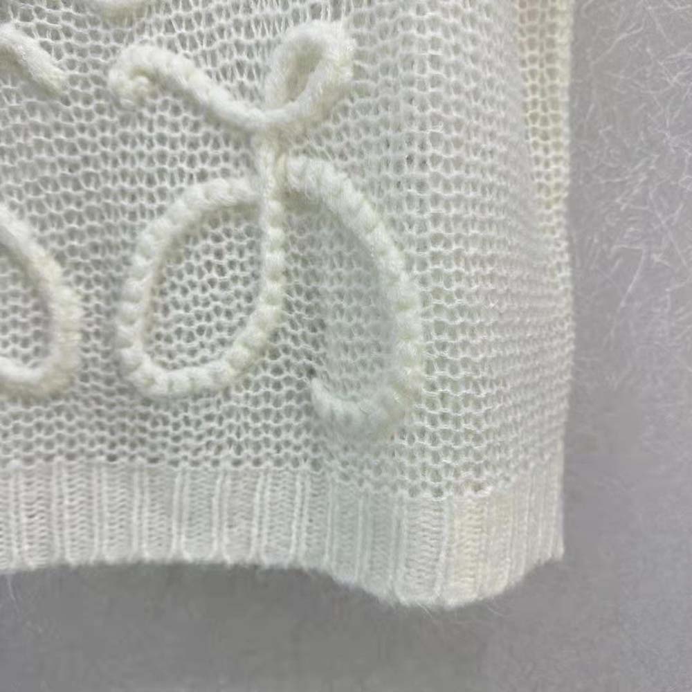 Loewe Women Anagram Vest in Mohair-White - image 9