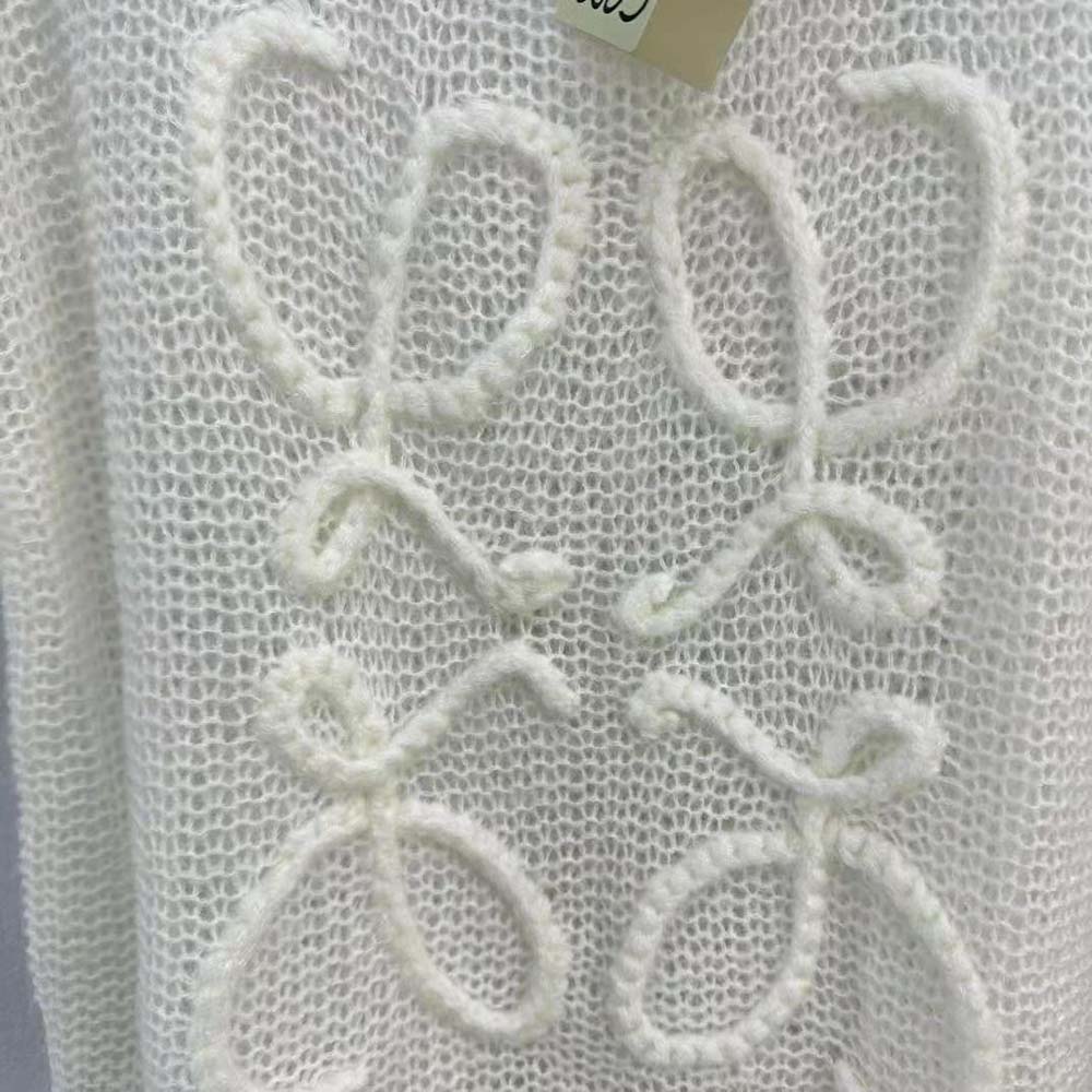 Loewe Women Anagram Vest in Mohair-White - image 7