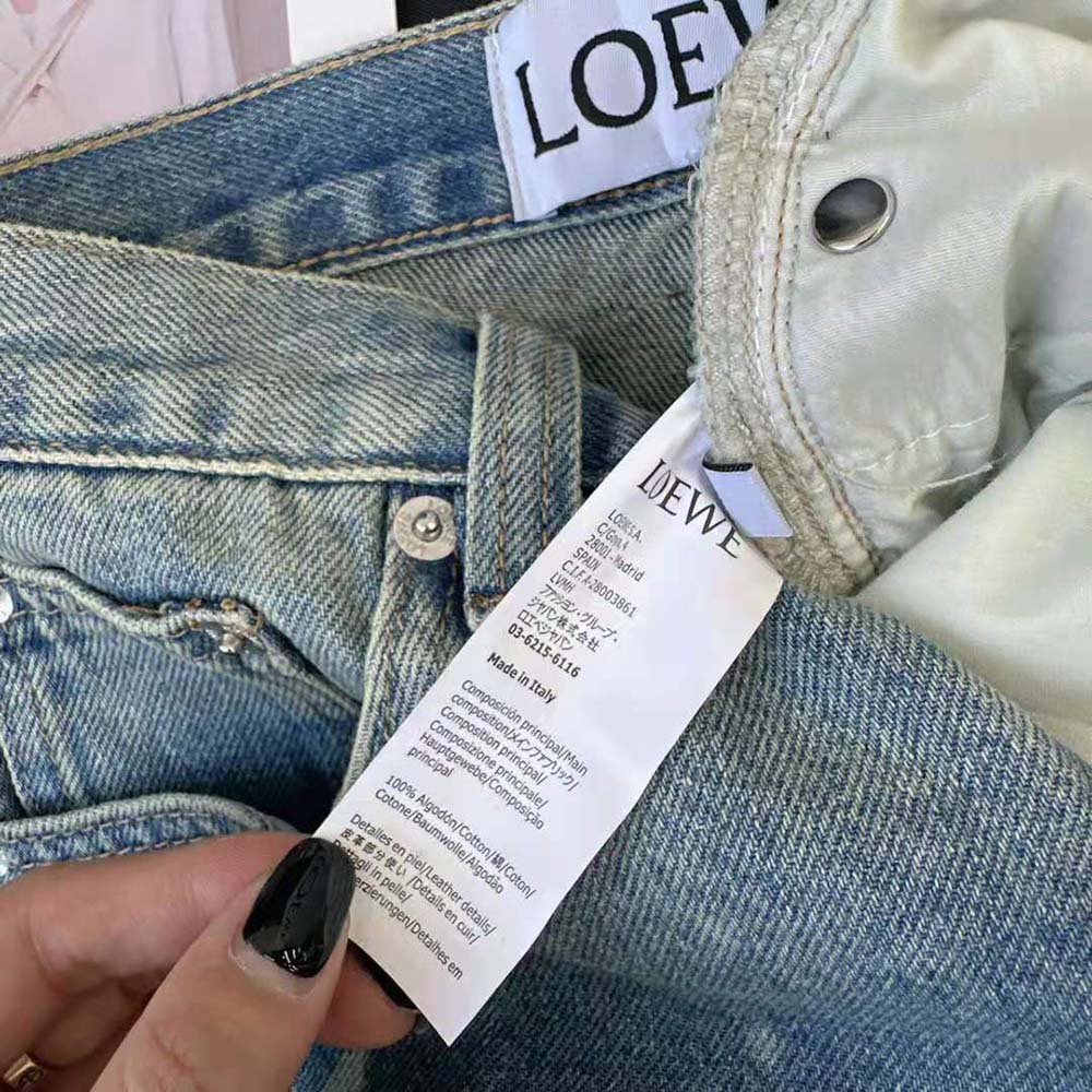 Loewe Women Fish Shorts in Denim - image 10