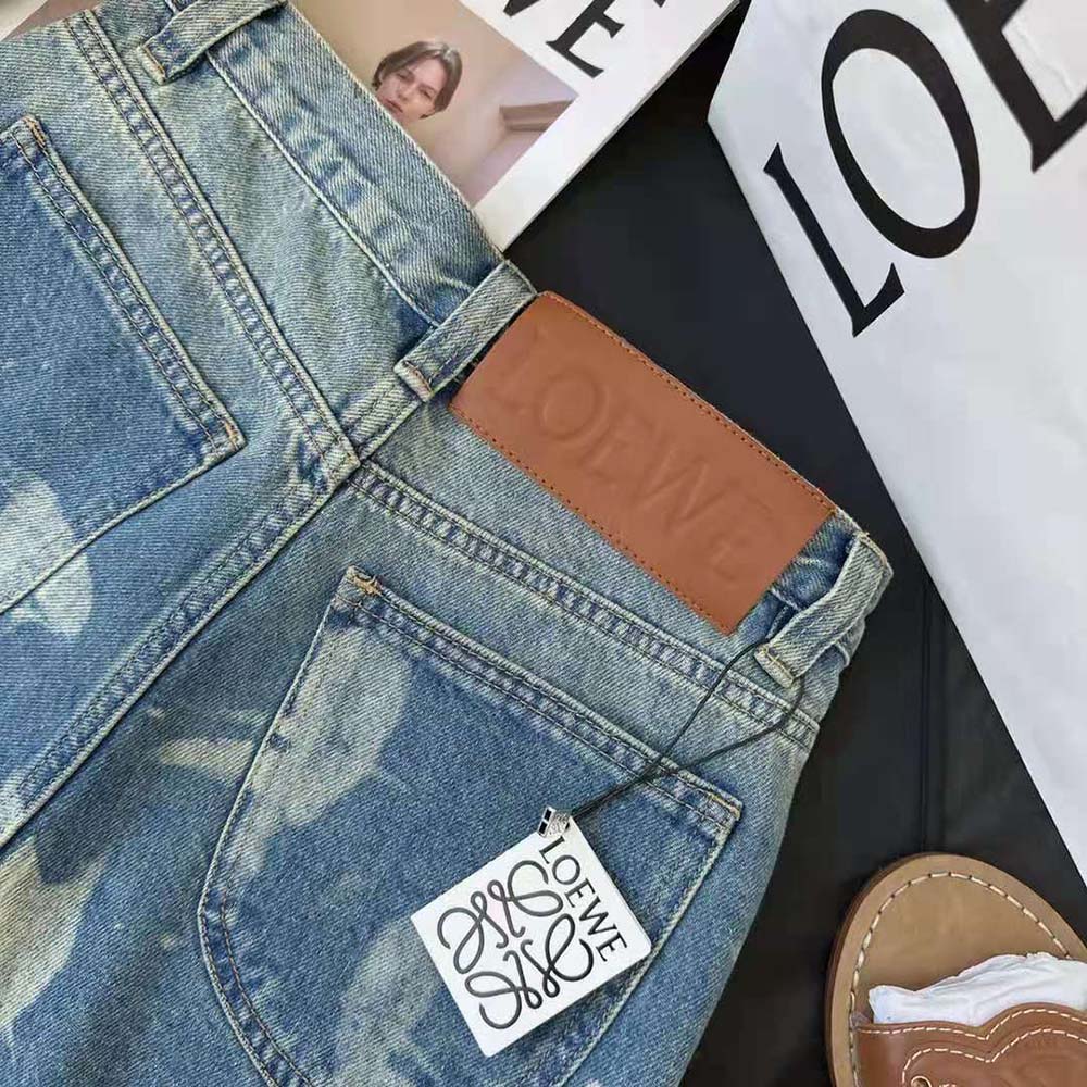 Loewe Women Fish Shorts in Denim - image 9