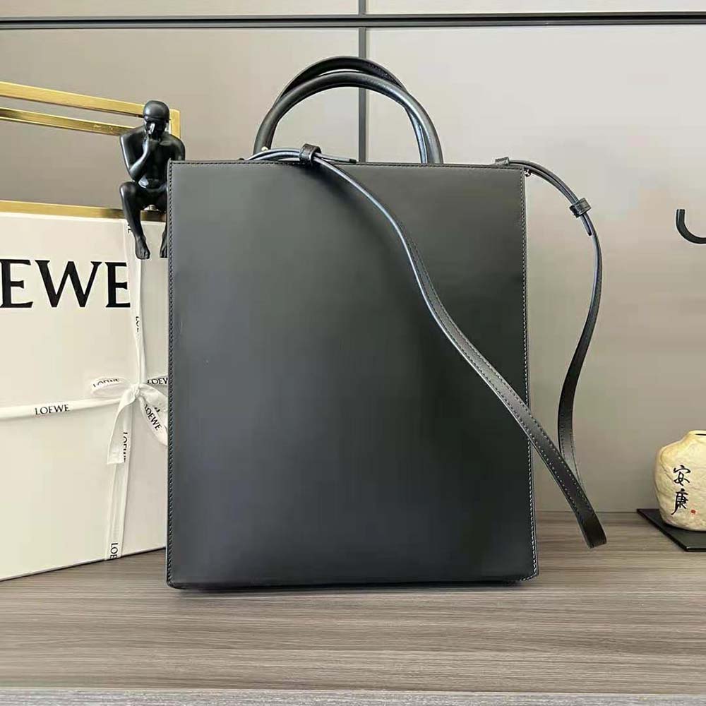 Side angle showing spacious interior of Loewe Women LOEWE Standard A4 Tote