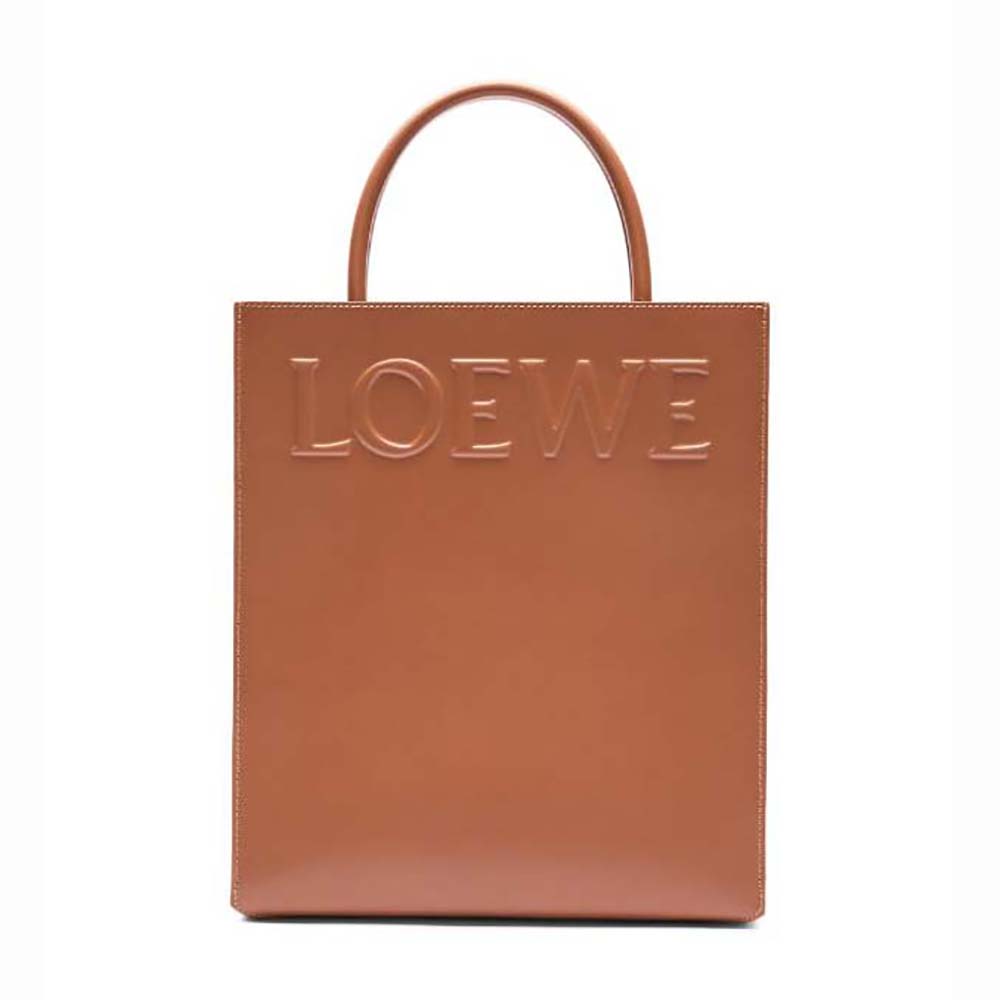 Loewe Women LOEWE Standard A4 Tote in Sleek Calfskin-Tan