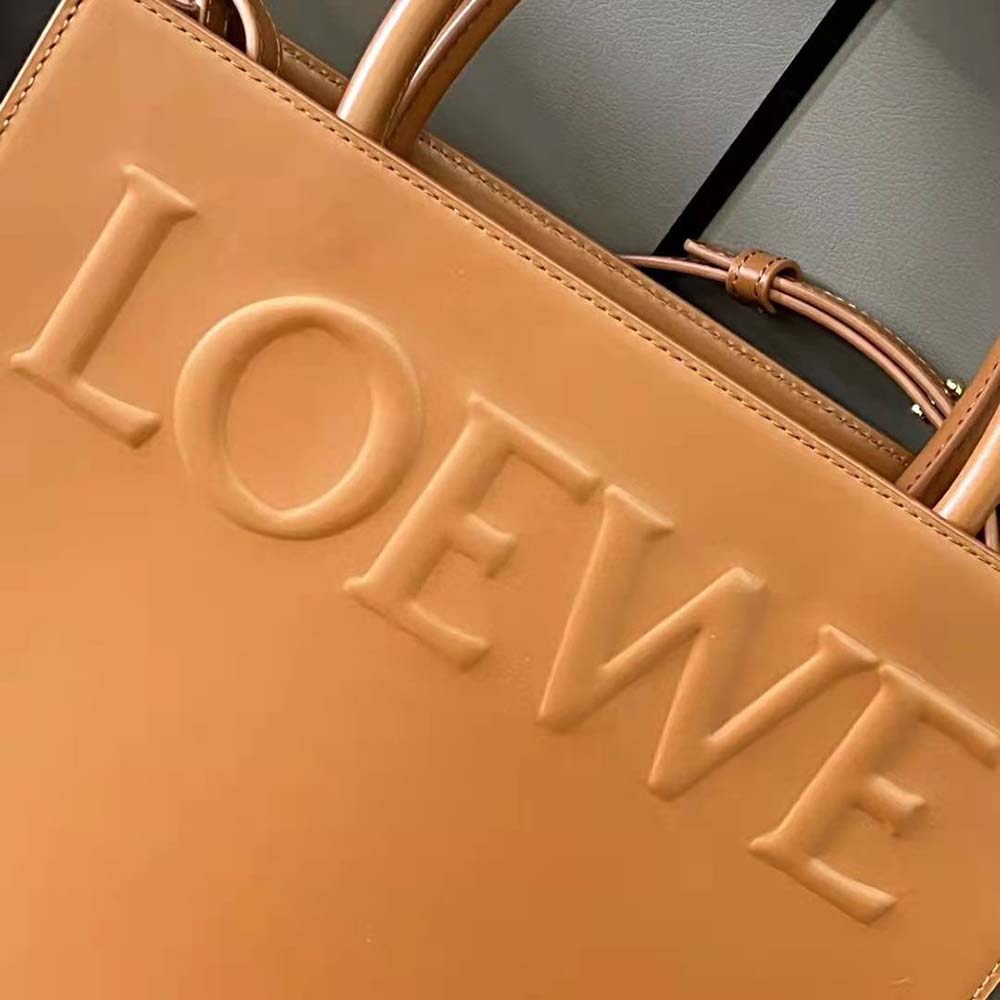 Loewe Women LOEWE Standard A4 Tote in Sleek Calfskin-Tan - image 7