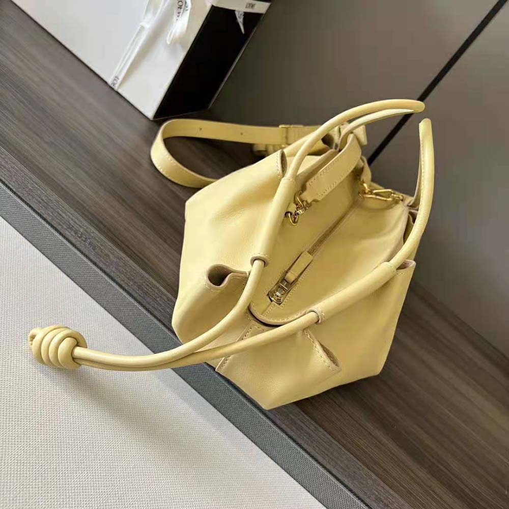 Loewe Women Small Paseo Bag in Shiny Nappa Calfskin-Gold - image 6