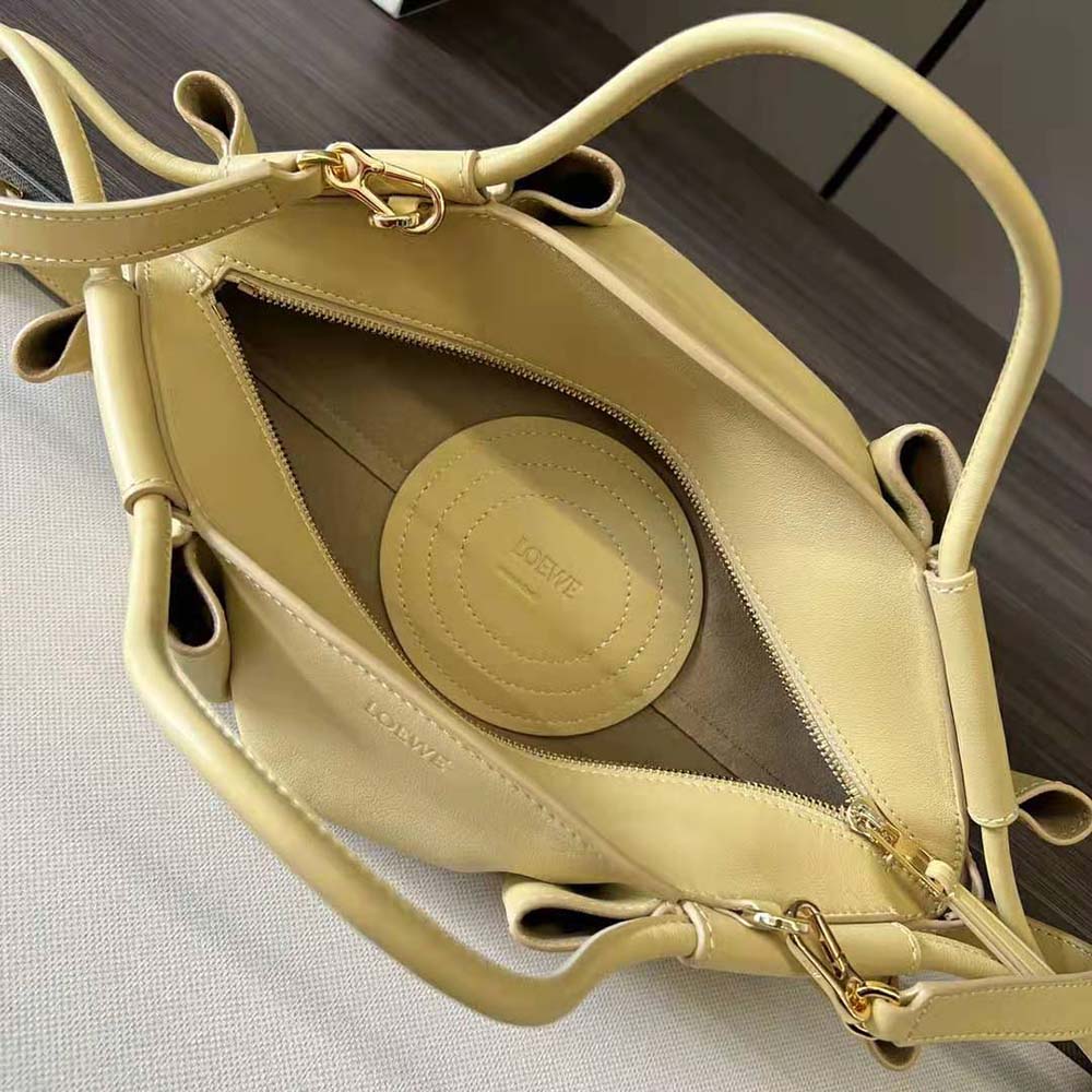 Loewe Women Small Paseo Bag in Shiny Nappa Calfskin-Gold - image 10