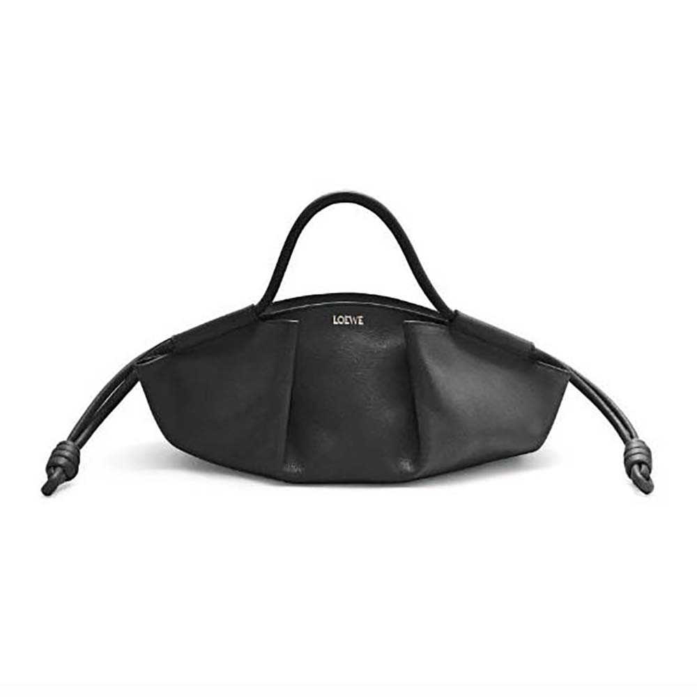 Loewe Women Small Paseo Bag in Shiny Nappa Calfskin-Black