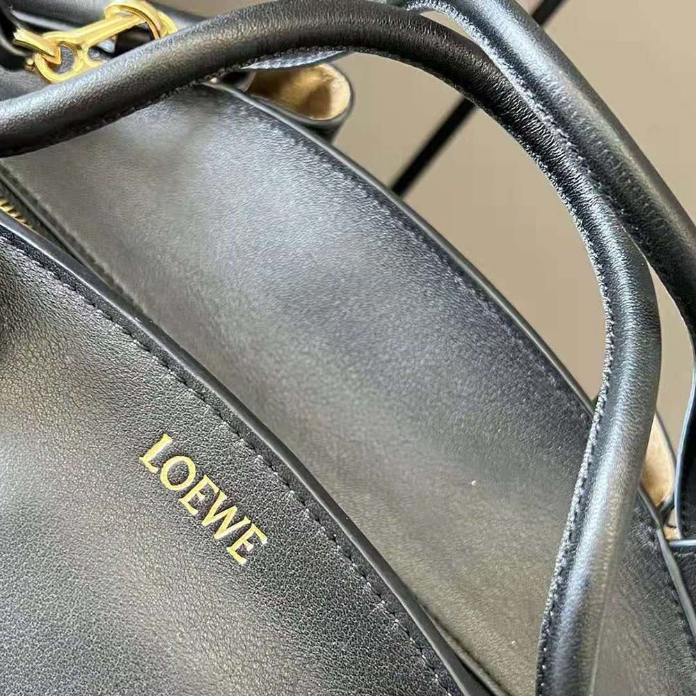 Loewe Women Small Paseo Bag in Shiny Nappa Calfskin-Black - image 7