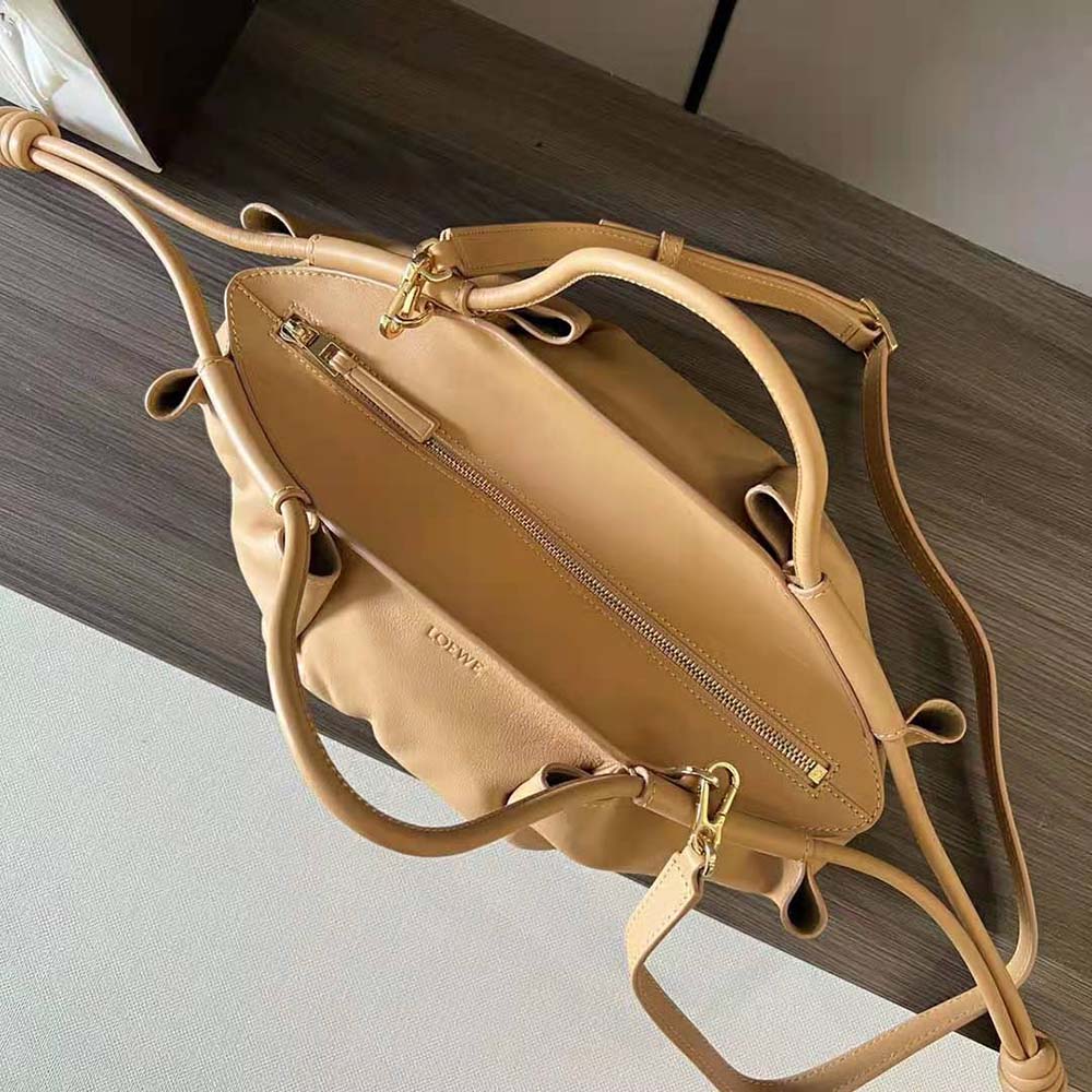 Loewe Women Small Paseo Bag in Shiny Nappa Calfskin-Orange - image 6