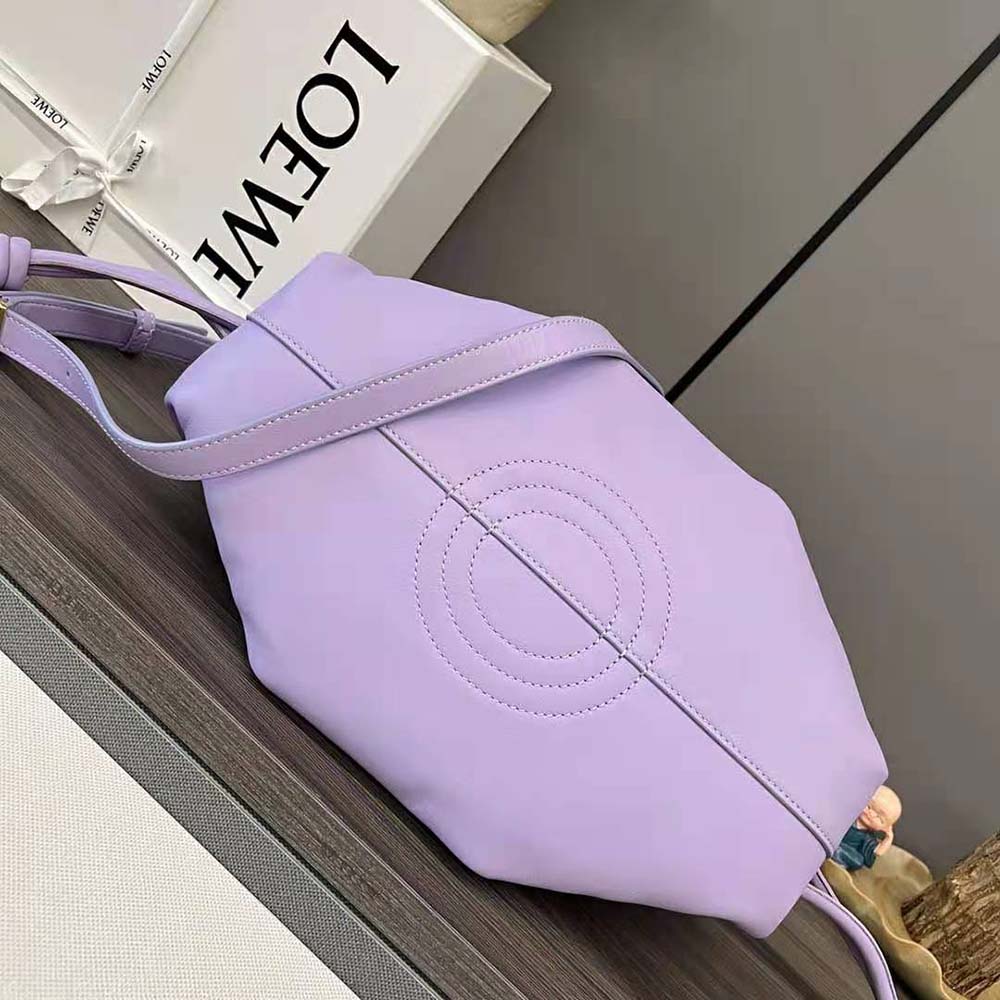 Loewe Women Small Paseo Bag in Shiny Nappa Calfskin-Purple - image 5