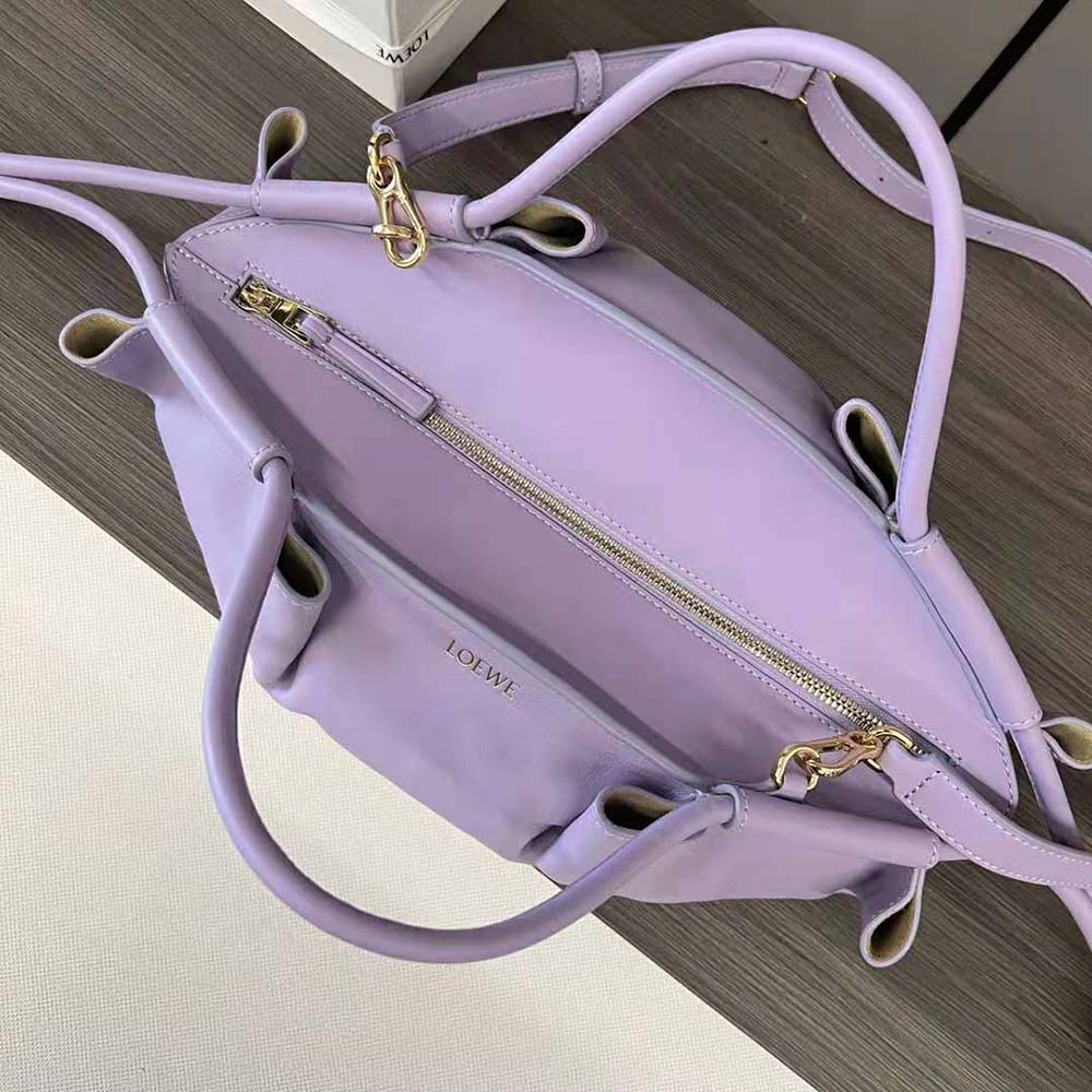 Loewe Women Small Paseo Bag in Shiny Nappa Calfskin-Purple - image 6