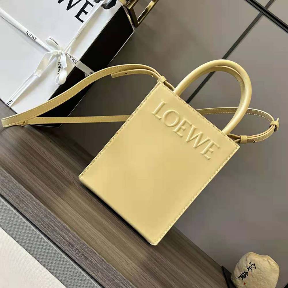 Close-up of polished gold hardware on Loewe Women Standard A5 Tote