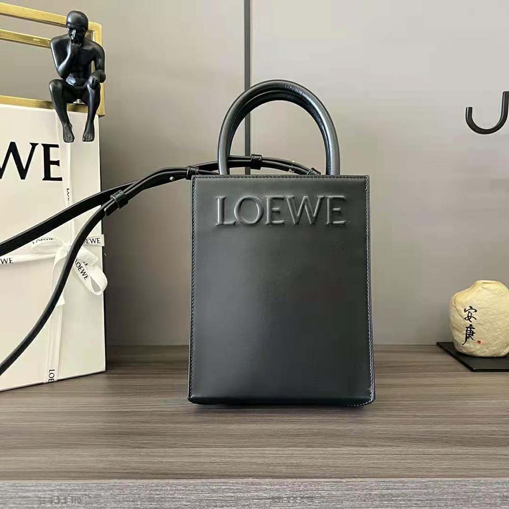 Close-up of polished silver hardware on Loewe Women Standard A5 Tote