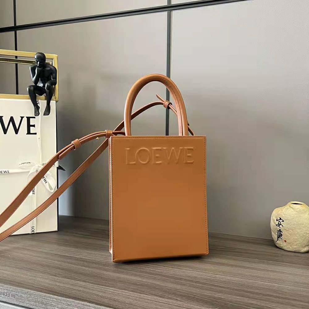 Close-up of polished gold hardware on Loewe Women Standard A5 Tote