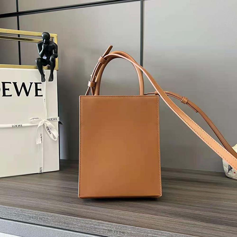 Side view showcasing structured silhouette of Loewe Women Standard A5 Tote