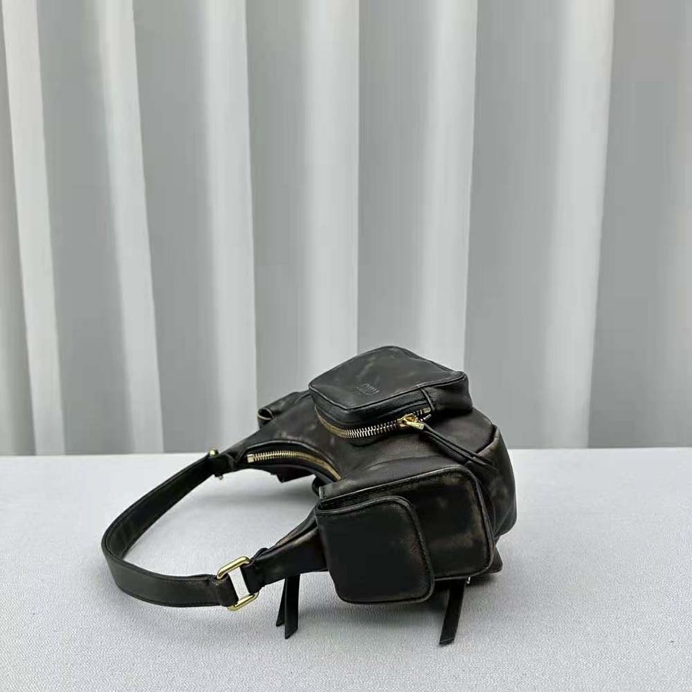 Miu Miu Women Nappa Leather Pocket Bag-Black - image 5
