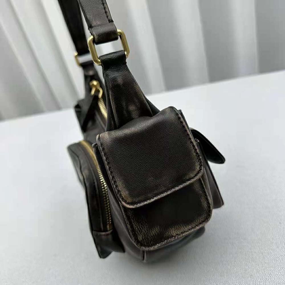 Miu Miu Women Nappa Leather Pocket Bag-Black - image 7