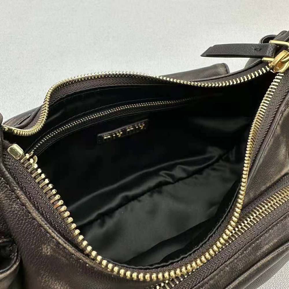 Miu Miu Women Nappa Leather Pocket Bag-Black - image 10