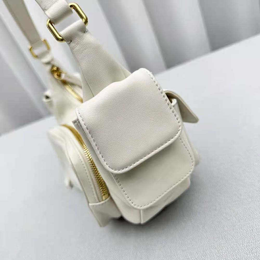Miu Miu Women Nappa Leather Pocket Bag-White - image 7