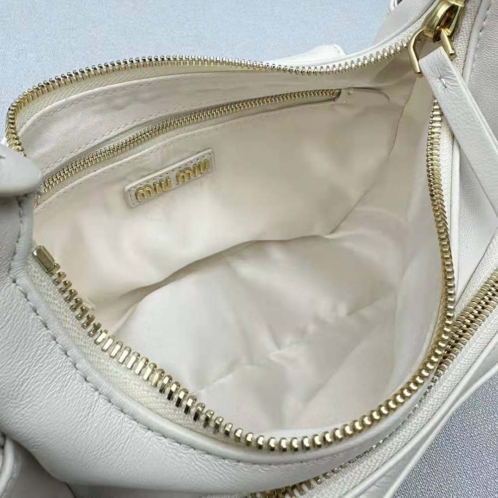 Miu Miu Women Nappa Leather Pocket Bag-White - image 10