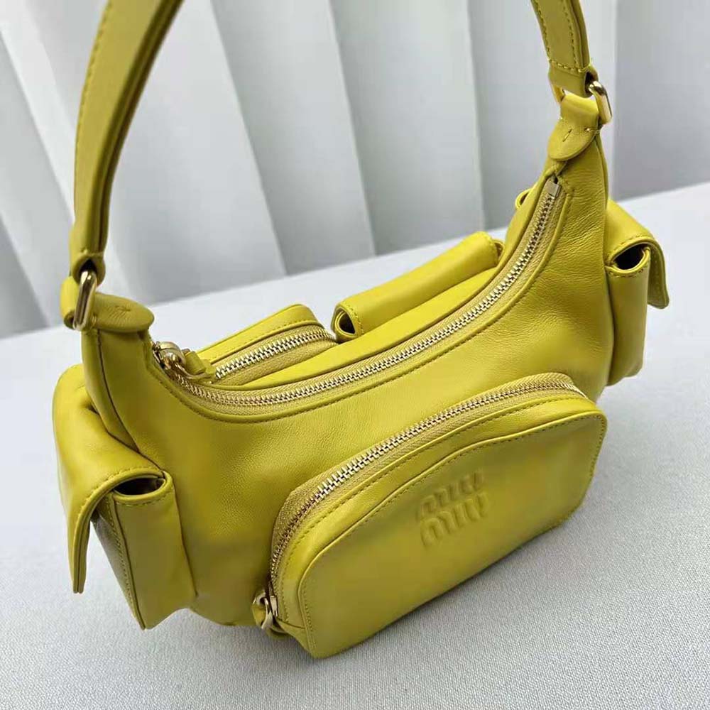 Miu Miu Women Nappa Leather Pocket Bag-Yellow - image 6