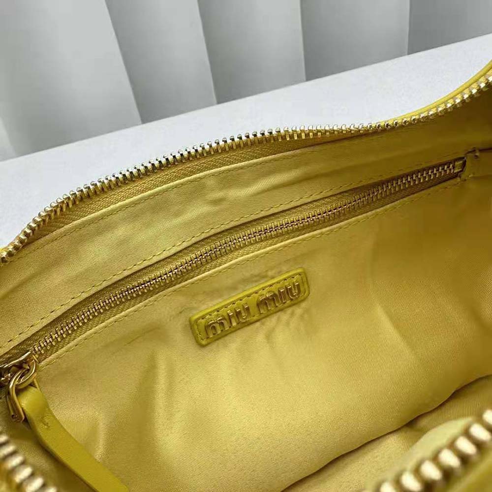 Miu Miu Women Nappa Leather Pocket Bag-Yellow - image 10