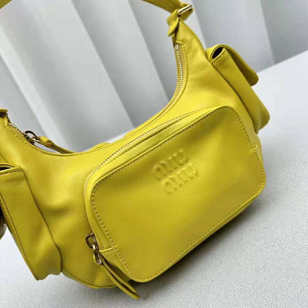 Miu Miu Women Nappa Leather Pocket Bag-Yellow - image 7