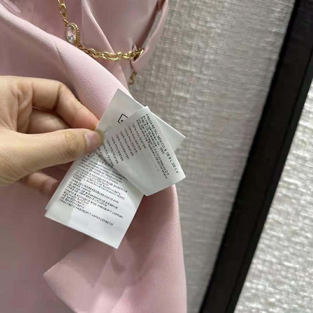 Miu Miu Women Satin Mini-dress with Jacquard Logo-Pink - image 10