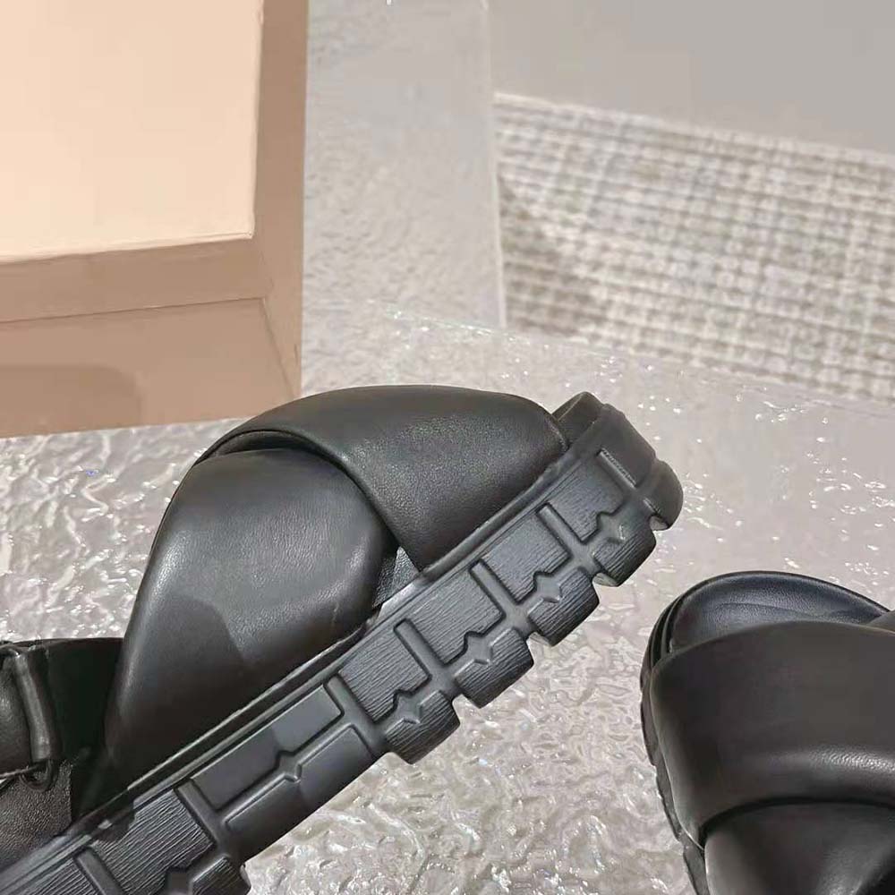Miu Miu Women Sporty Nappa Leather Sandals-Black - image 8