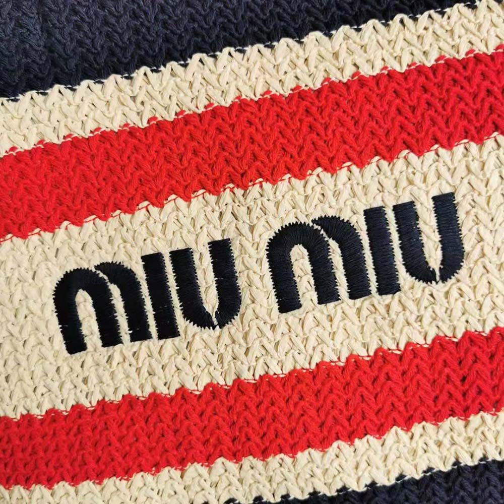 Miu Miu Women Woven Fabric Tote Bag-Black - image 5