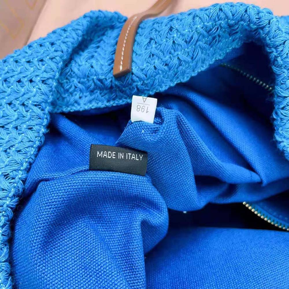 Miu Miu Women Woven Fabric Tote Bag-Blue - image 9