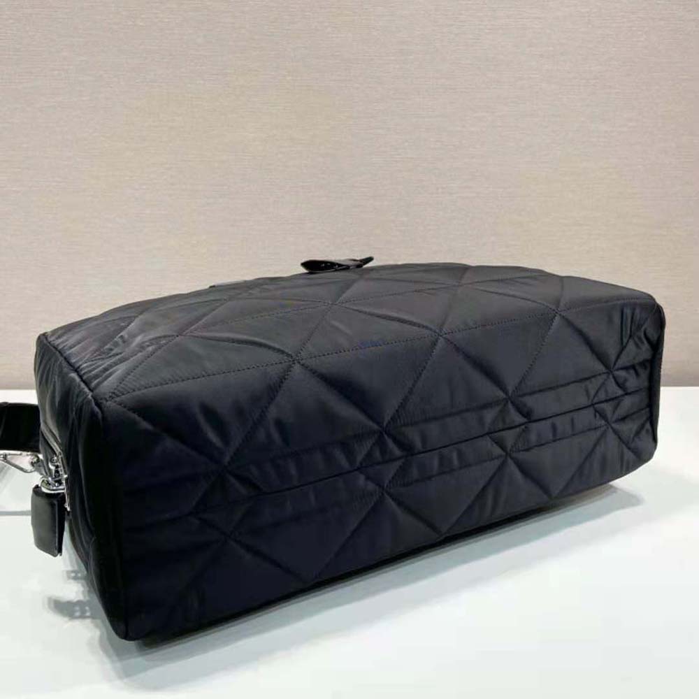 Prada Unisex Quilted Re-Nylon Travel Bag-Black - image 5