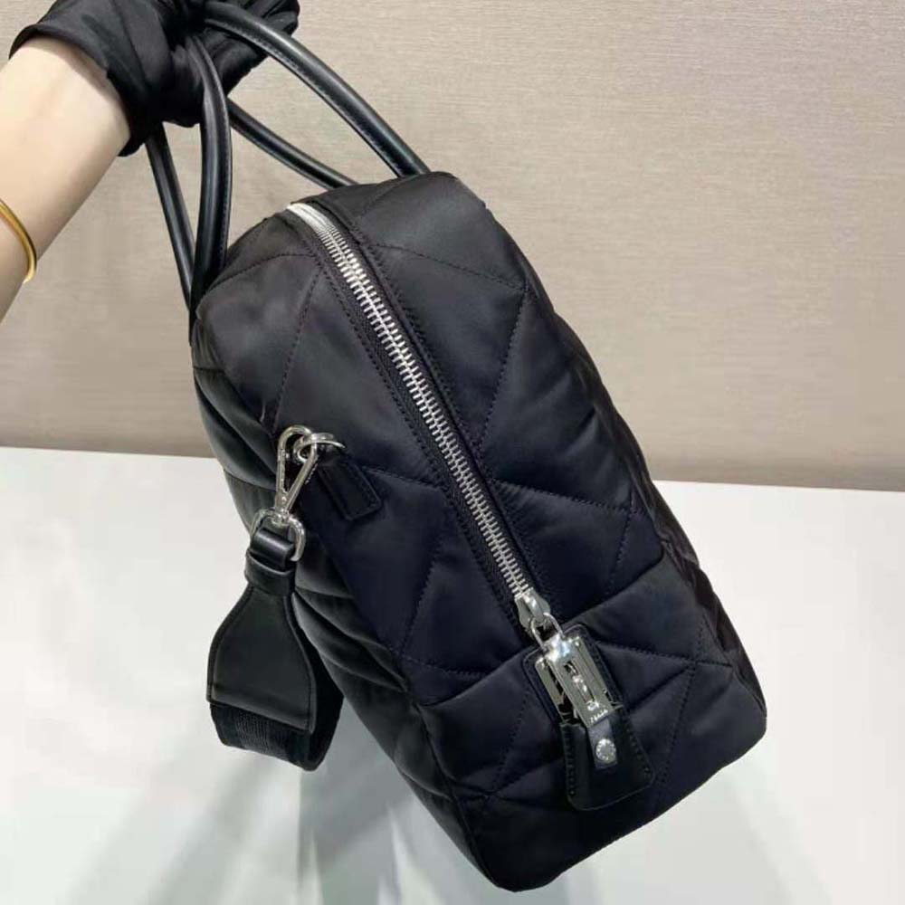 Prada Unisex Quilted Re-Nylon Travel Bag-Black - image 6