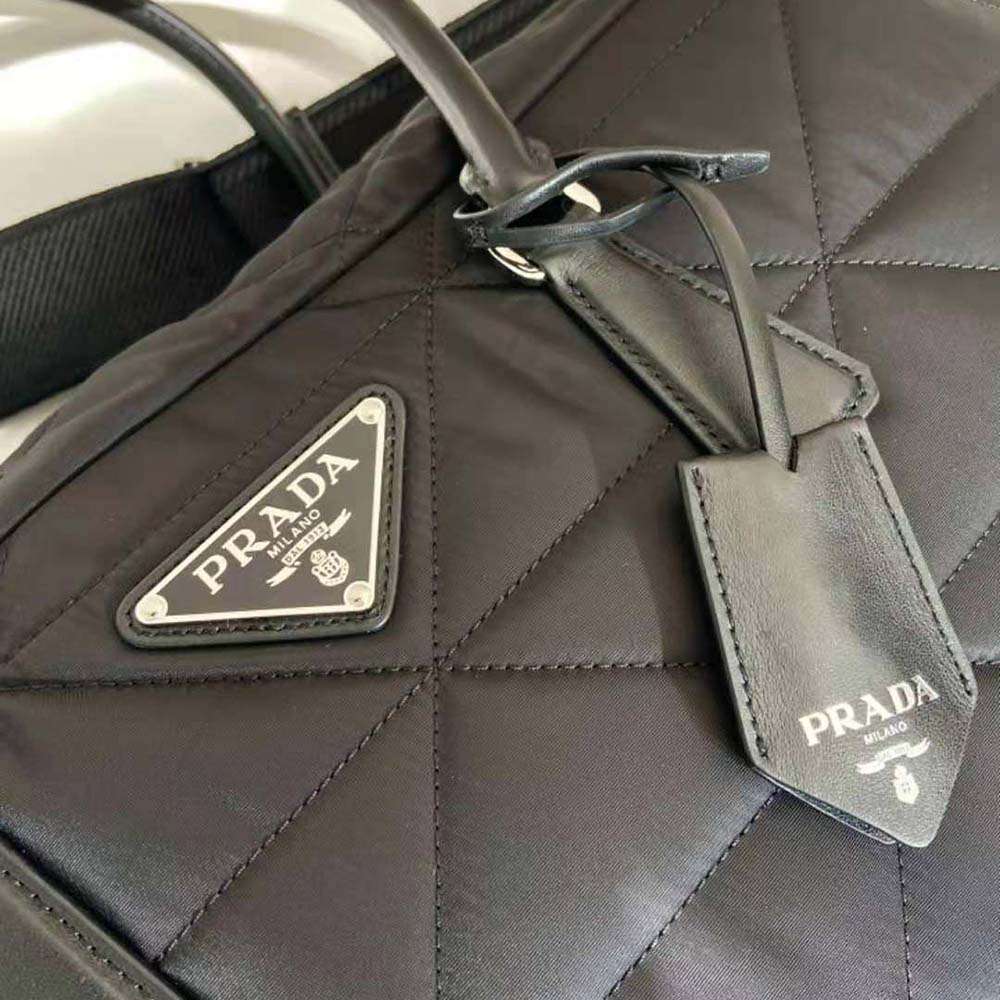Prada Unisex Quilted Re-Nylon Travel Bag-Black - image 9