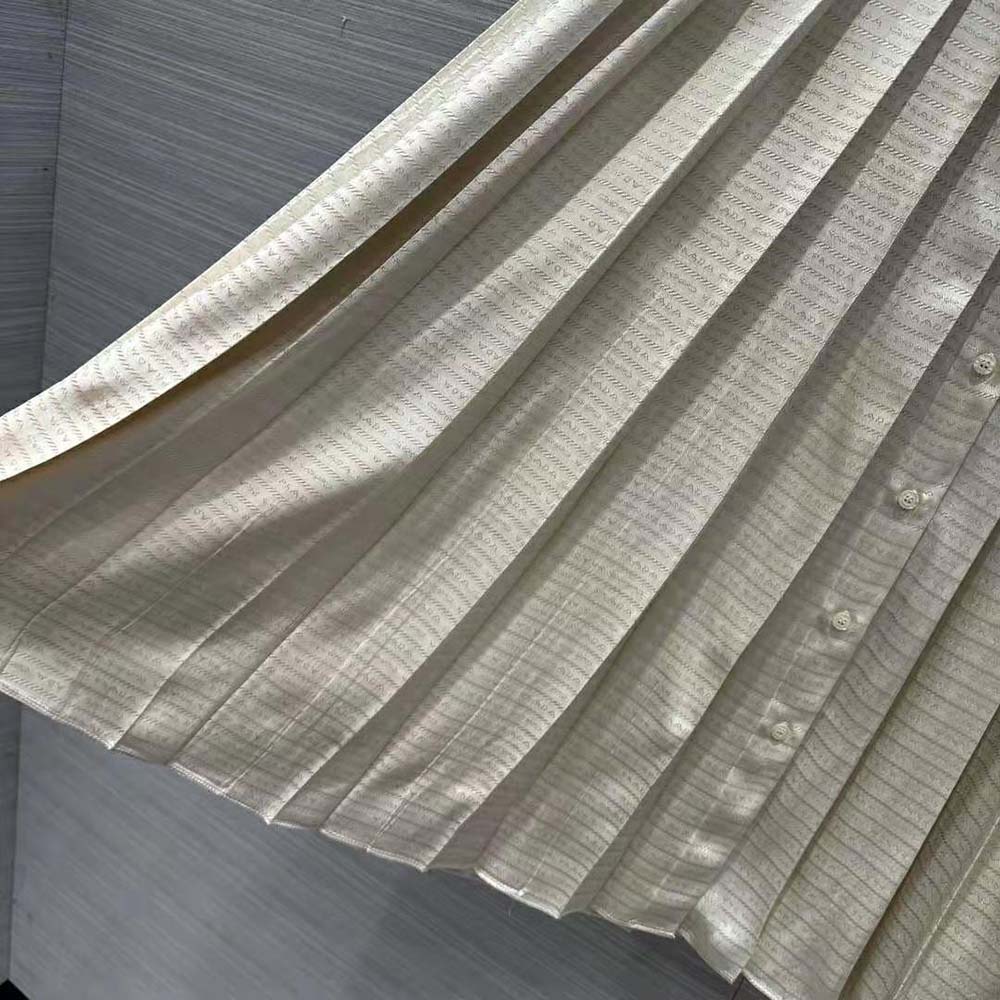 Prada Women Crêpe De Chine Jacquard Midi Skirt - image 8