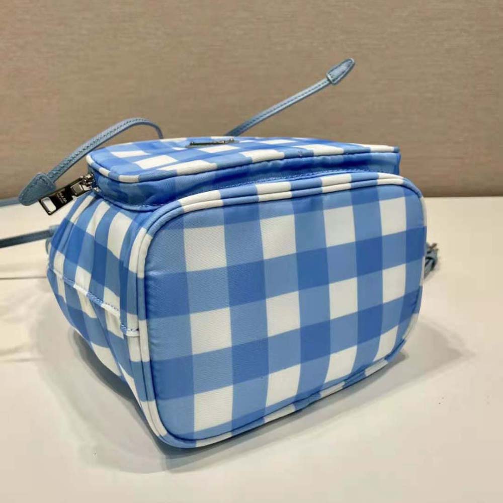 Prada Women Duet Printed Re-Nylon Bag-Blue - image 7