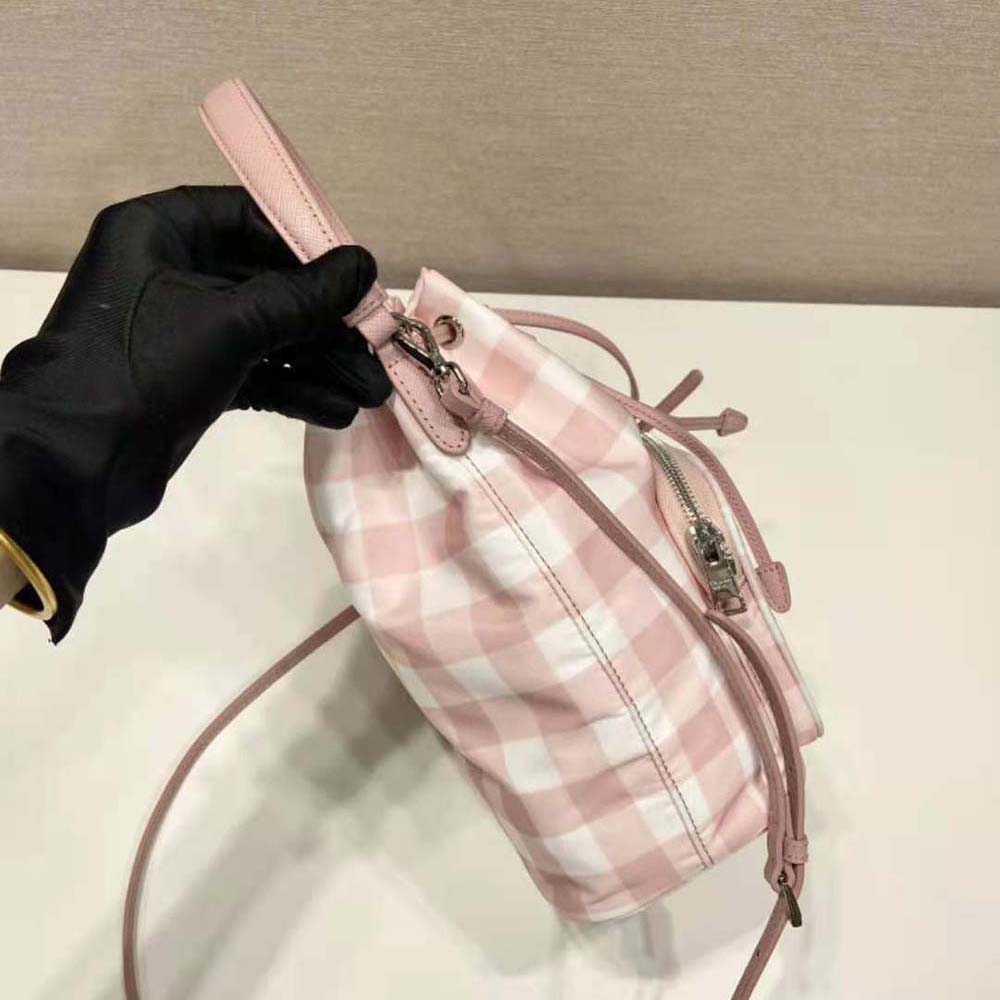 Prada Women Duet Printed Re-Nylon Bag-Pink - image 6