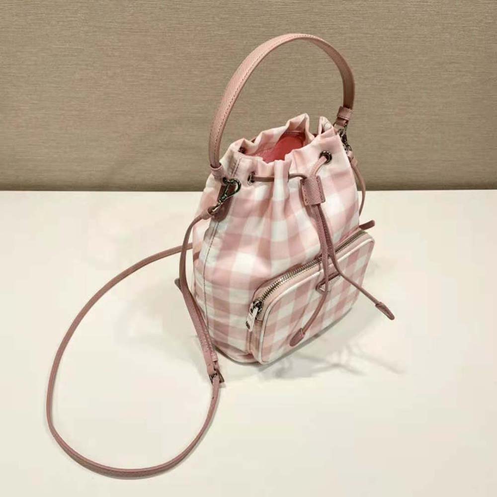 Prada Women Duet Printed Re-Nylon Bag-Pink - image 5