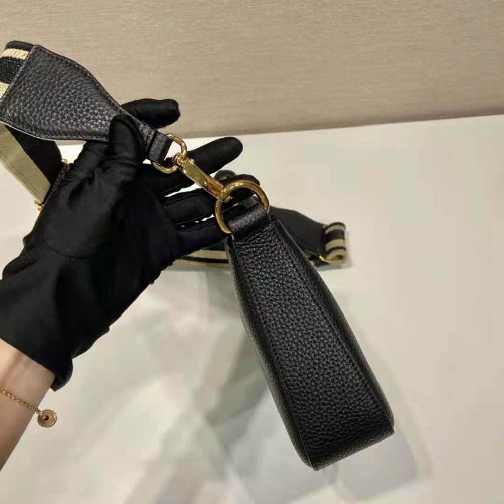 Prada Women Leather Shoulder Bag-Black - image 5