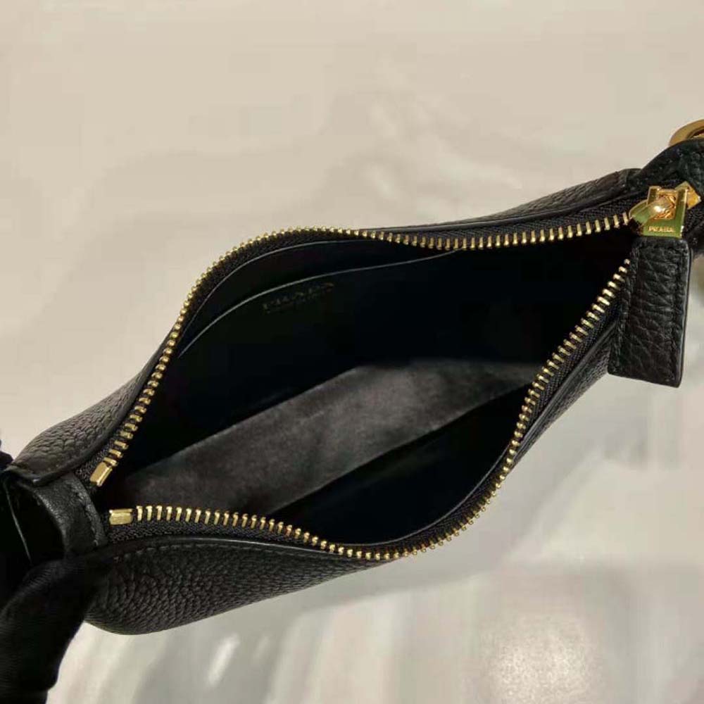 Prada Women Leather Shoulder Bag-Black - image 6