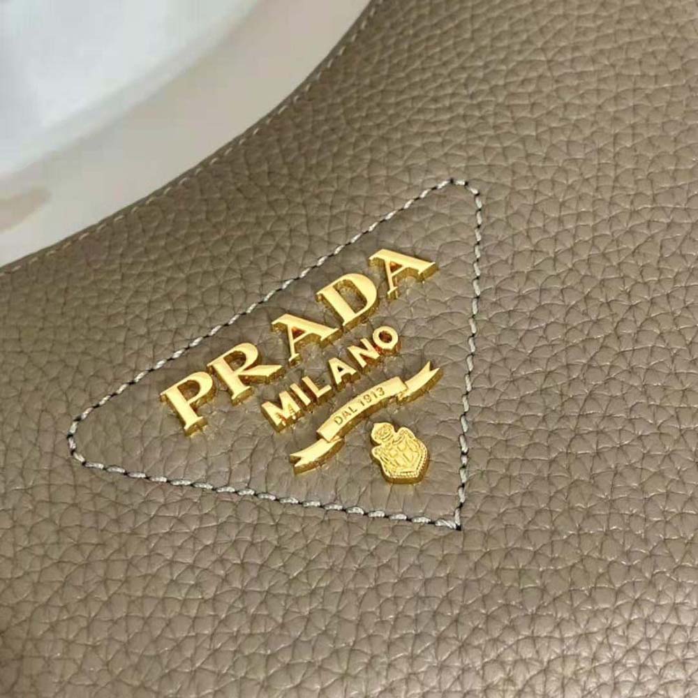 Prada Women Leather Shoulder Bag-Gray - image 7