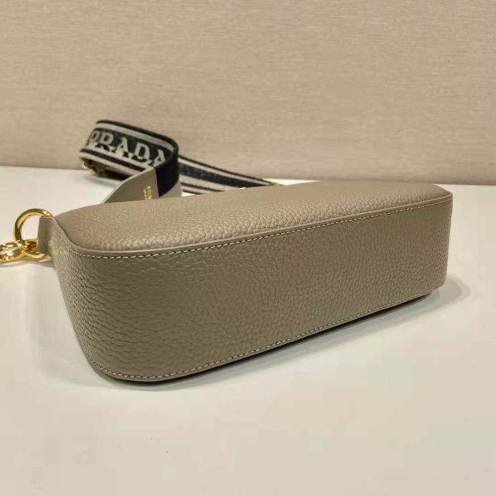 Prada Women Leather Shoulder Bag-Gray - image 6