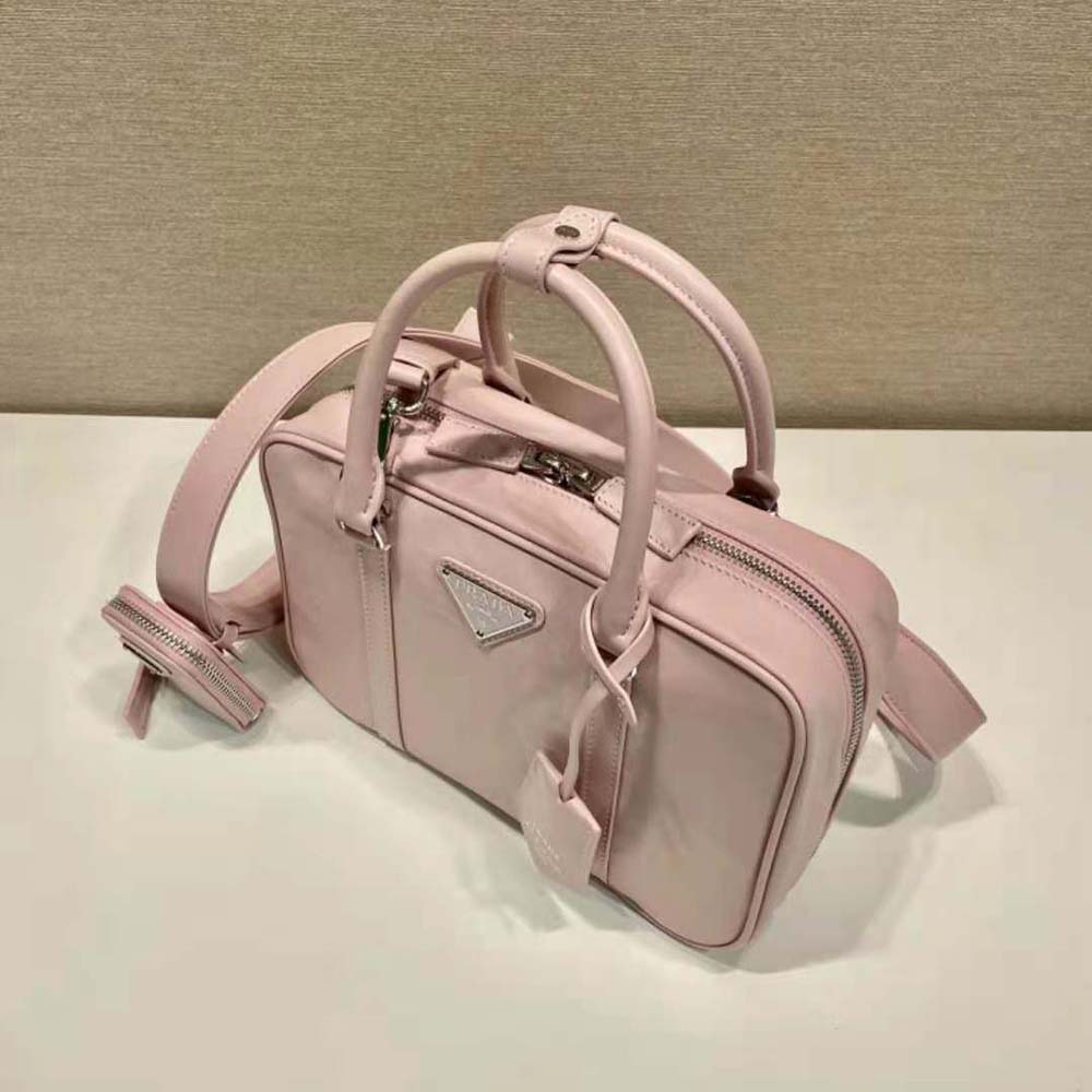 Prada Women Medium Antique Nappa Leather Top Handle Bag-Pink - image 5