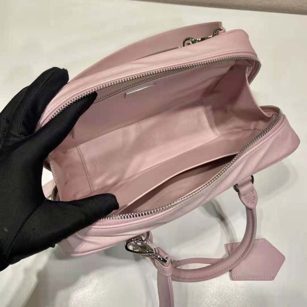 Prada Women Medium Antique Nappa Leather Top Handle Bag-Pink - image 8